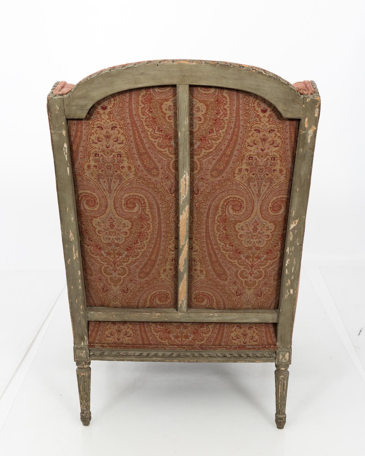 Louis XVI Style Wing Chair, circa 1920s 4
