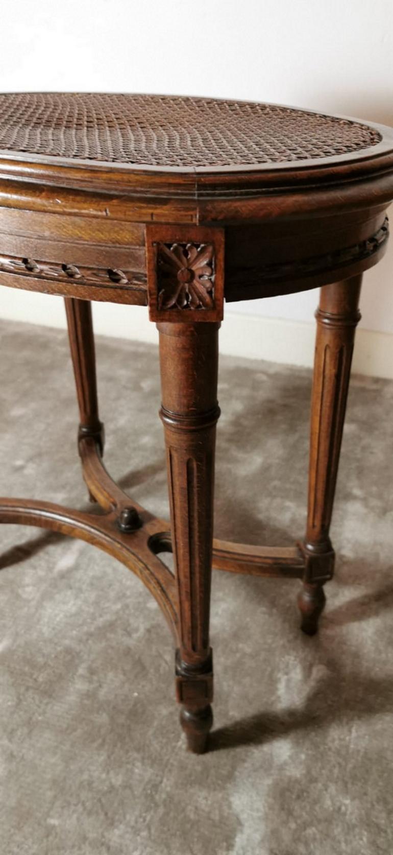 Louis XVI Style Wooden Stool with 