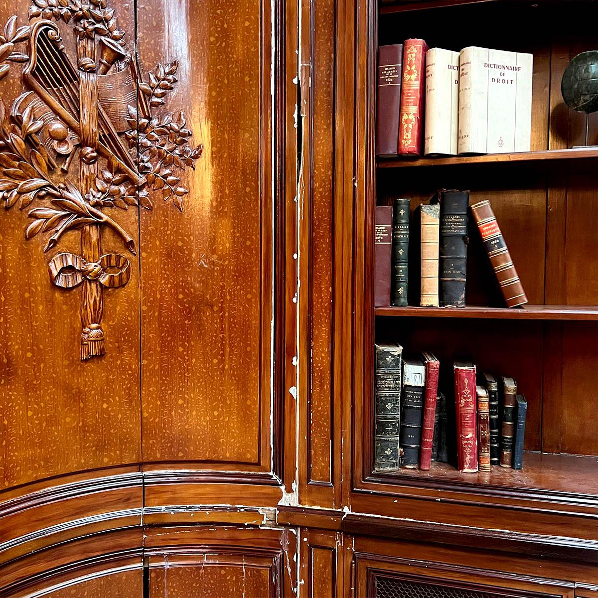 16 m lineare Holzarbeit im Louis-XVI.-Stil (Französisch) im Angebot