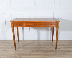 Louis XVI–Style Writing Desk with Leather Top and Pull-Out Extensions