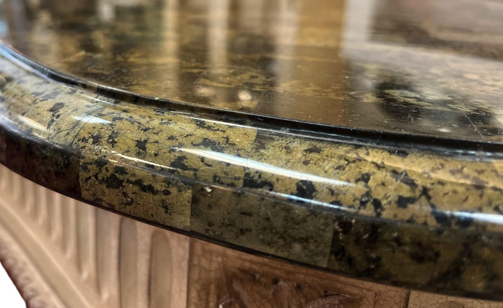 Louis XVI Style Writing Desk With Pietra Dura Stone Top For Sale 1