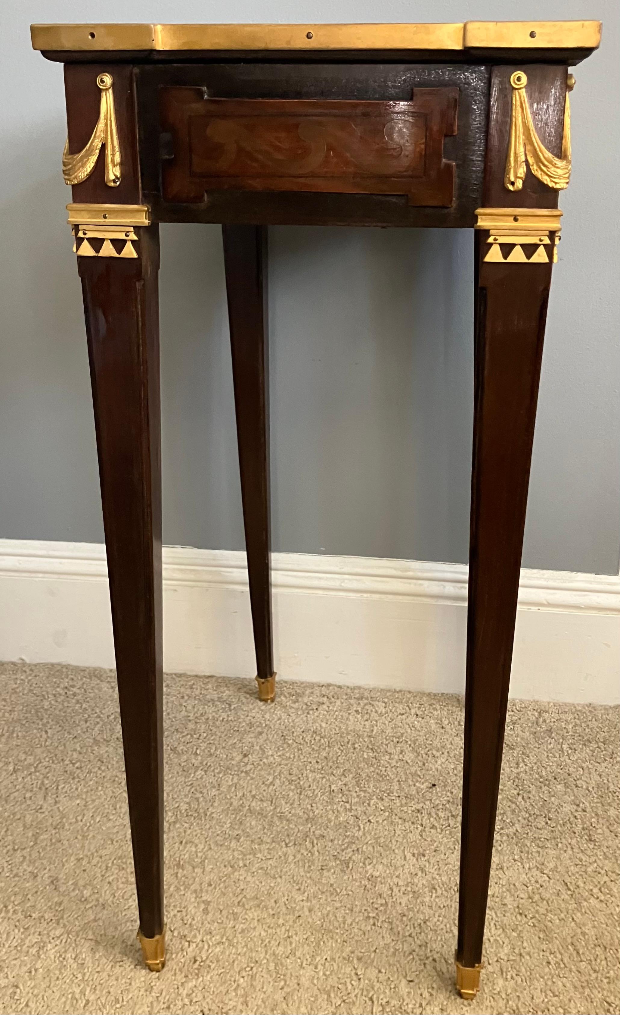 Louis XVI Style Writing Table Nightstand With Ormolu Mounts For Sale 5