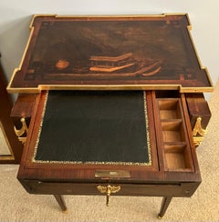 Louis XVI Style Writing Table Nightstand With Ormolu Mounts