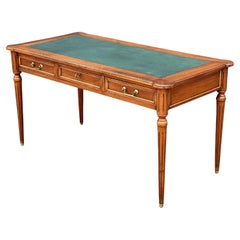 Louis XVI Style Writing Table or Desk with Leather Top from France