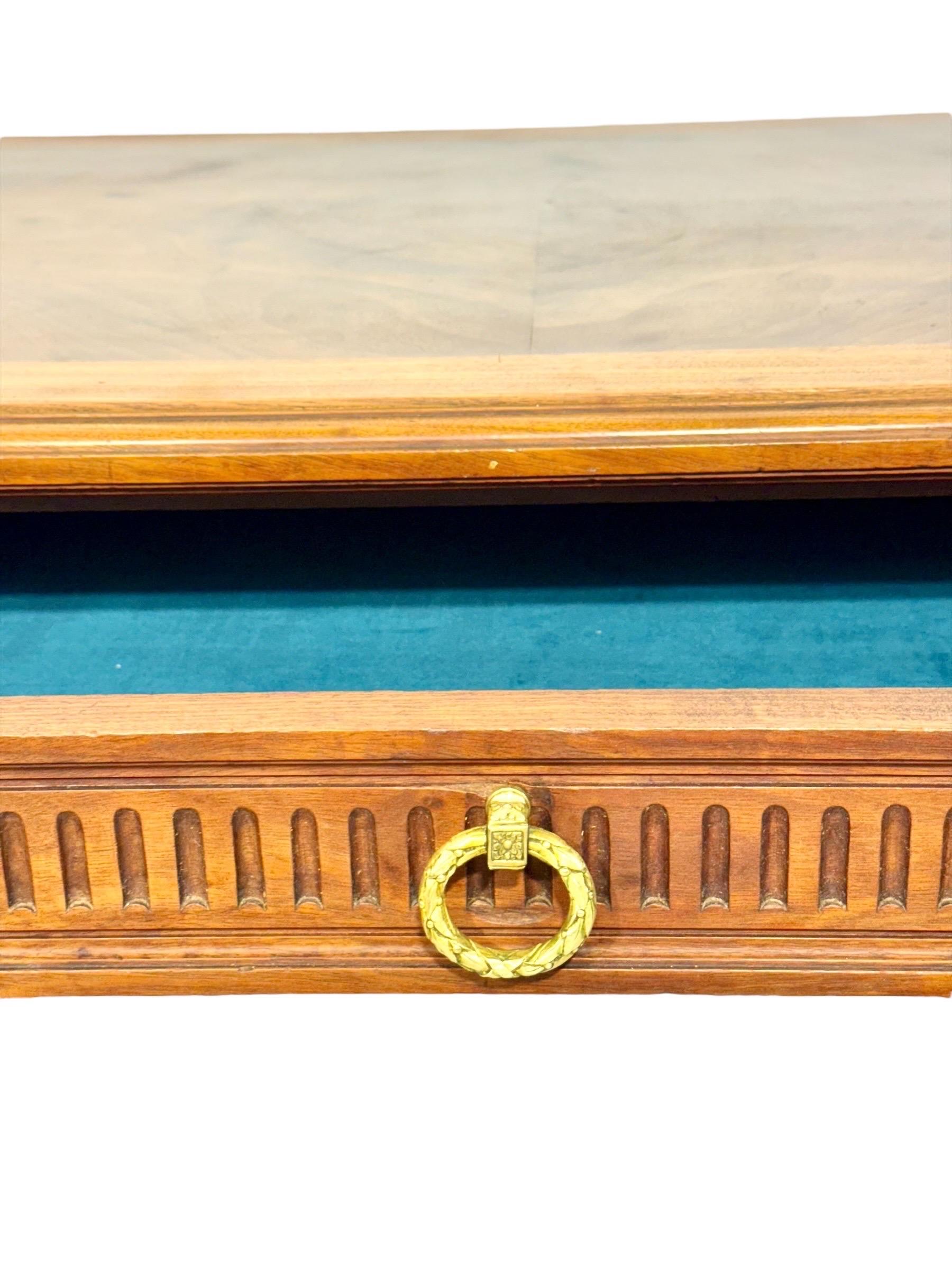 Louis XVI Style Writing Table with Gilt Bronze Mounts, 19th Century For Sale 12