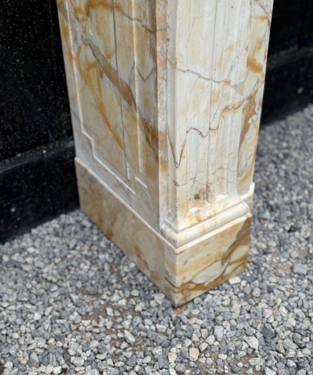 Siena Marble Louis XVI Style Yellow Sienna Marble Mantel circa 1880 For Sale