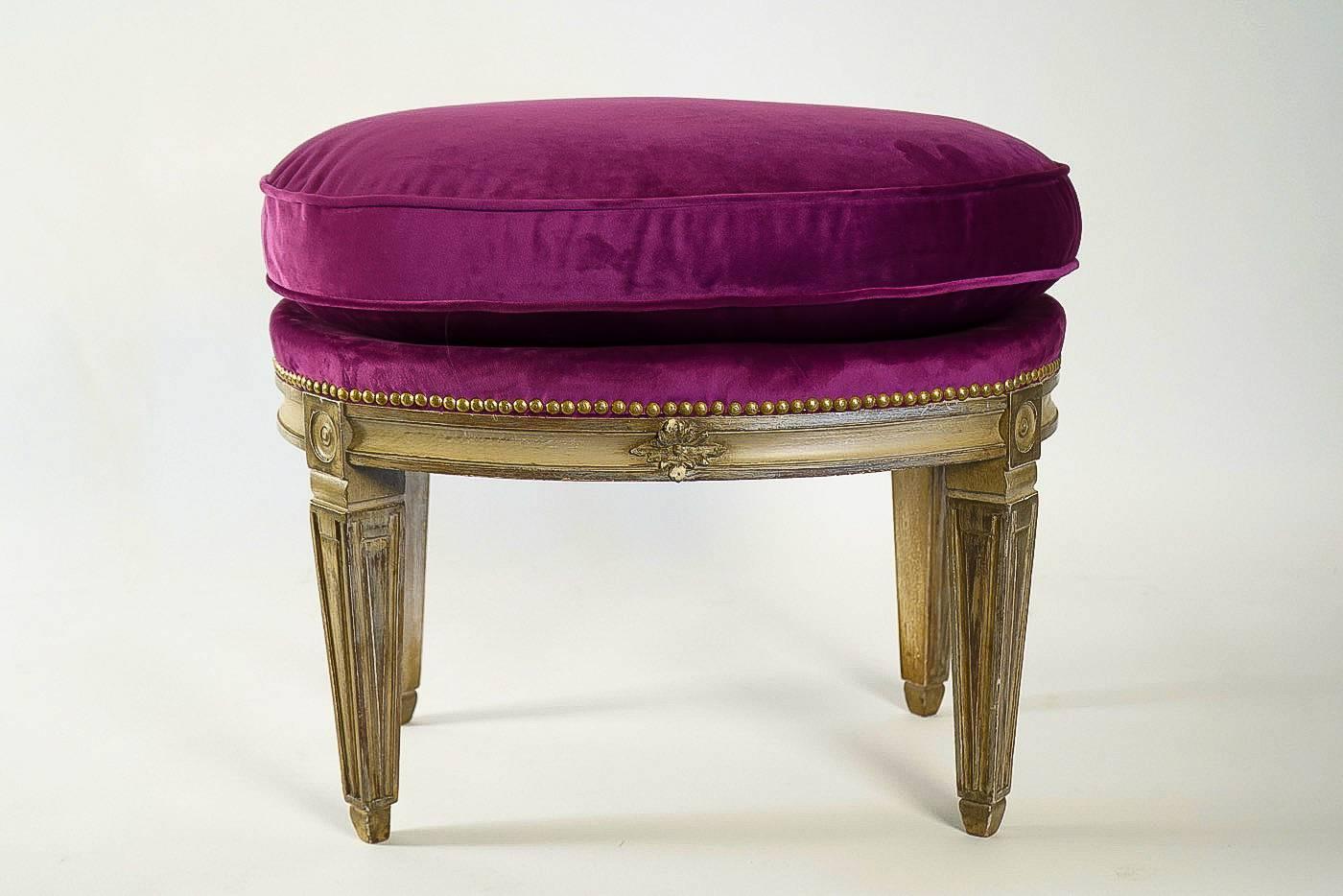 Louis XVI Style, Set of Four Stools from the Famous Restaurant The 1728 2