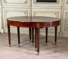 Louis XVI table in Cuban mahogany, 9 feet, about 8m when extended, late 18th cen