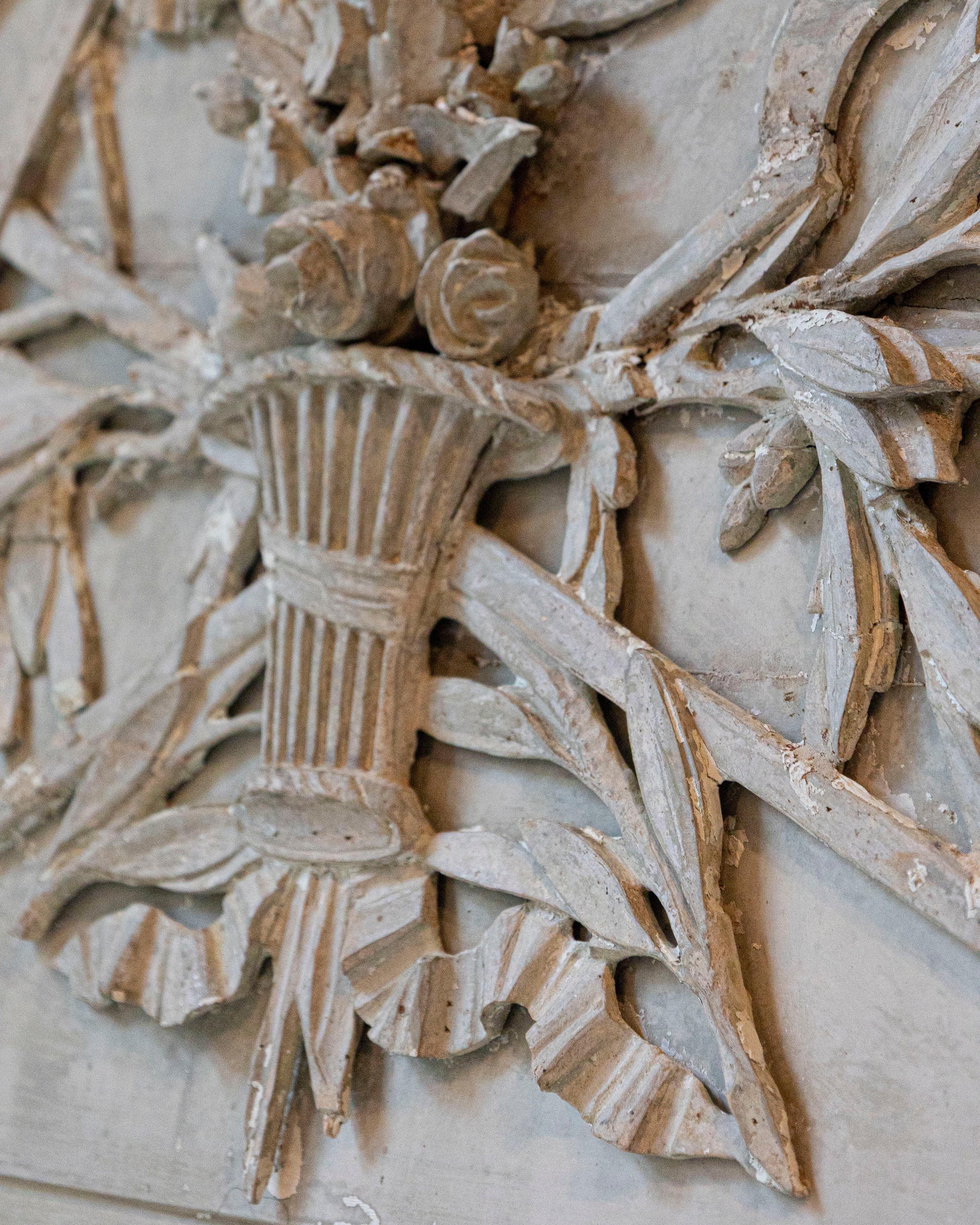 Specchio Trumeau Luigi XVI in vernice originale con vetro di mercurio in vendita 2