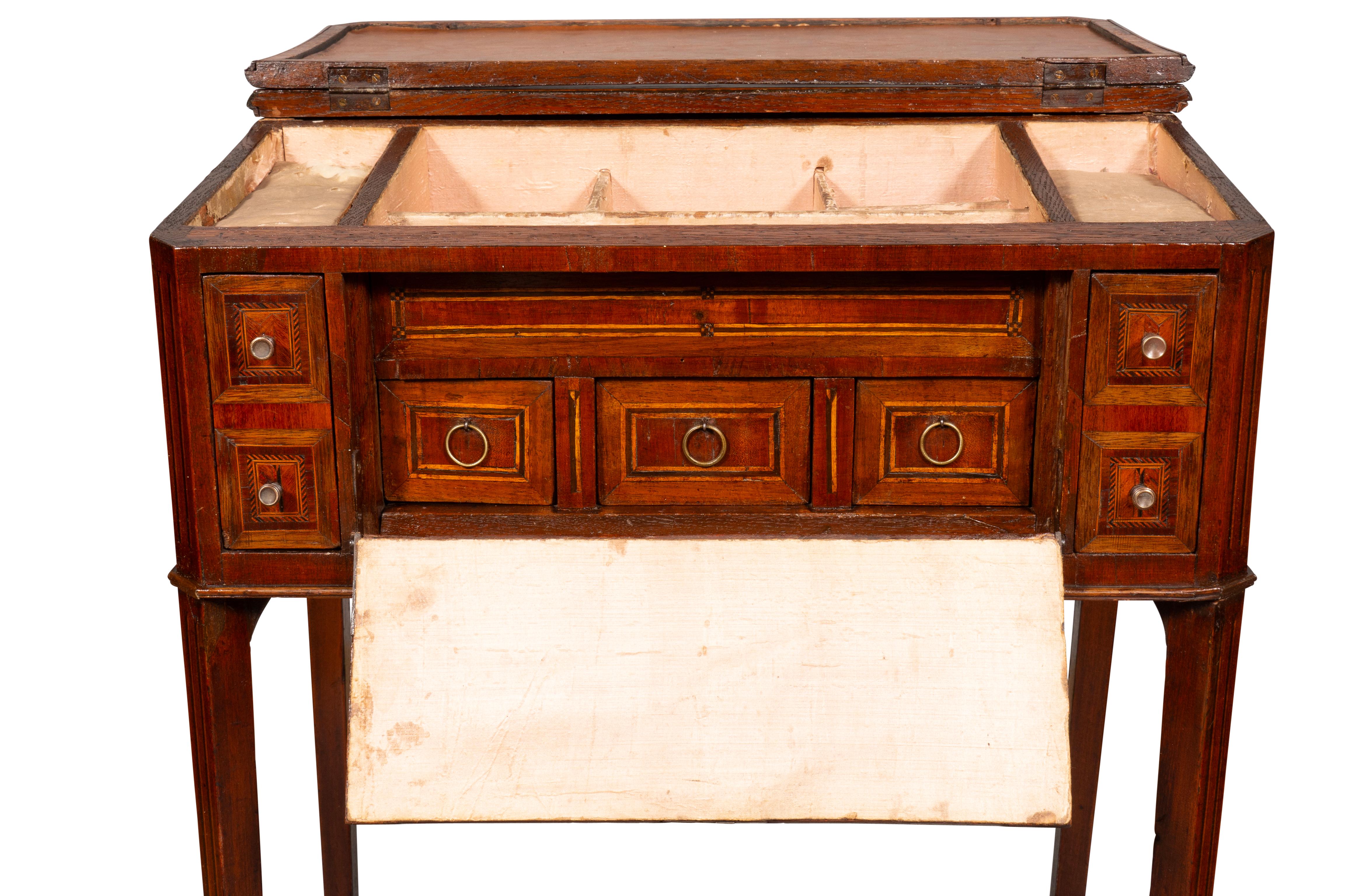 Louis XVI Tulipwood Ladies Work table For Sale 10