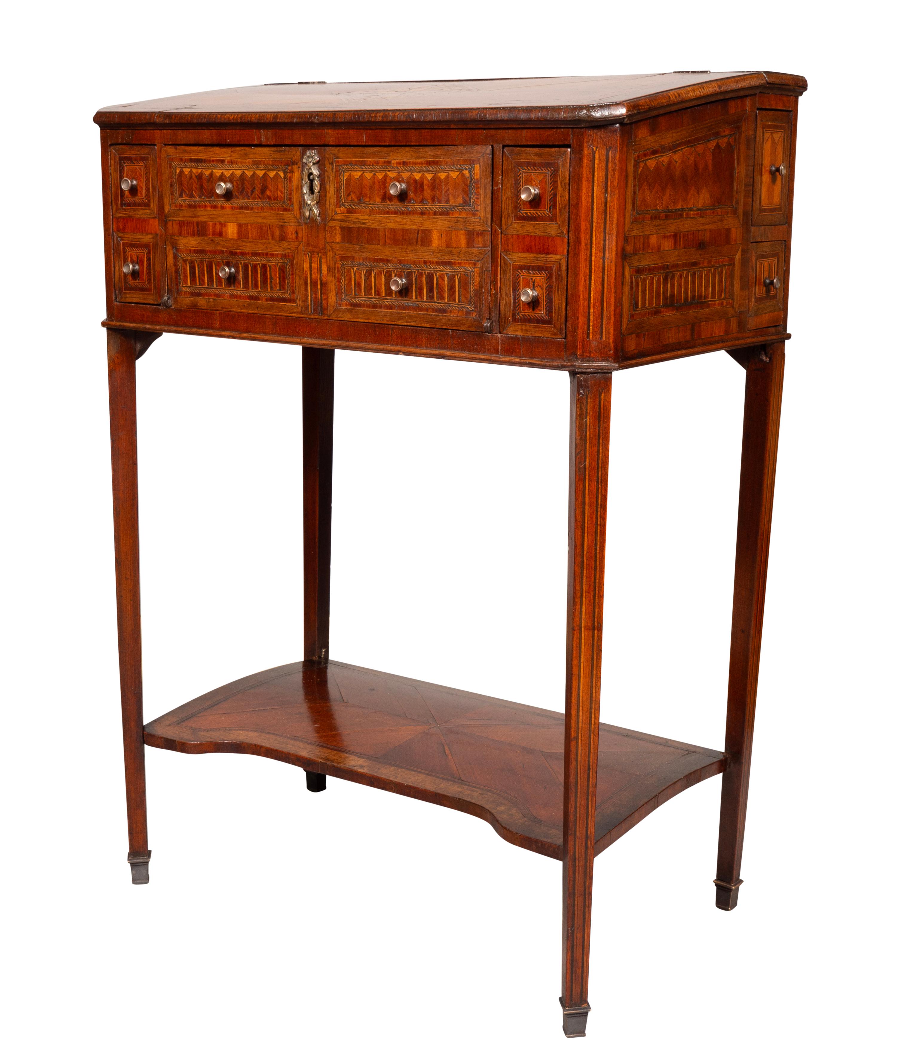 Louis XVI Tulipwood Ladies Work table For Sale 2