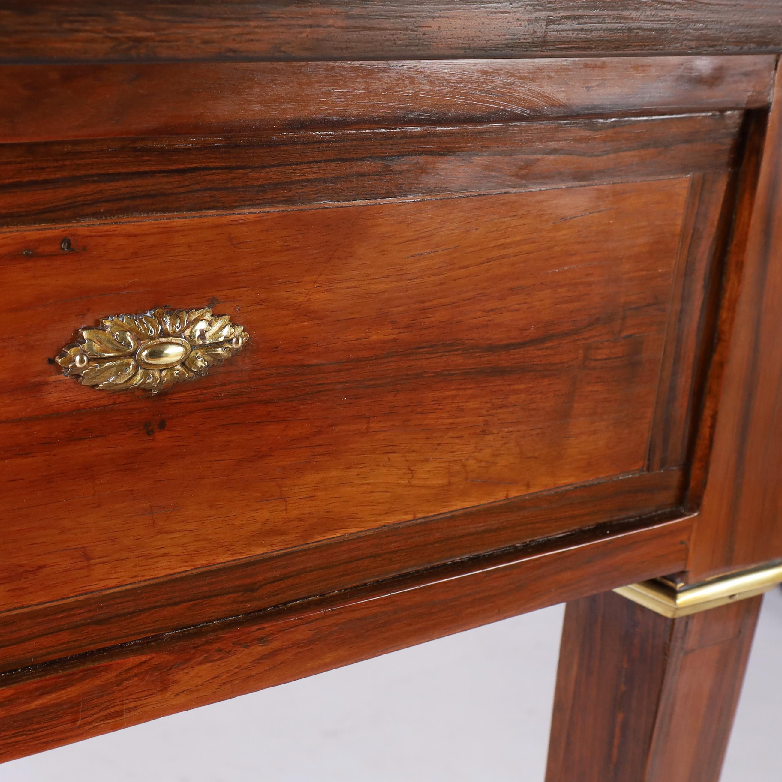 Louis XVI Tulipwood Leather Top Bureau Plat Desk For Sale 3