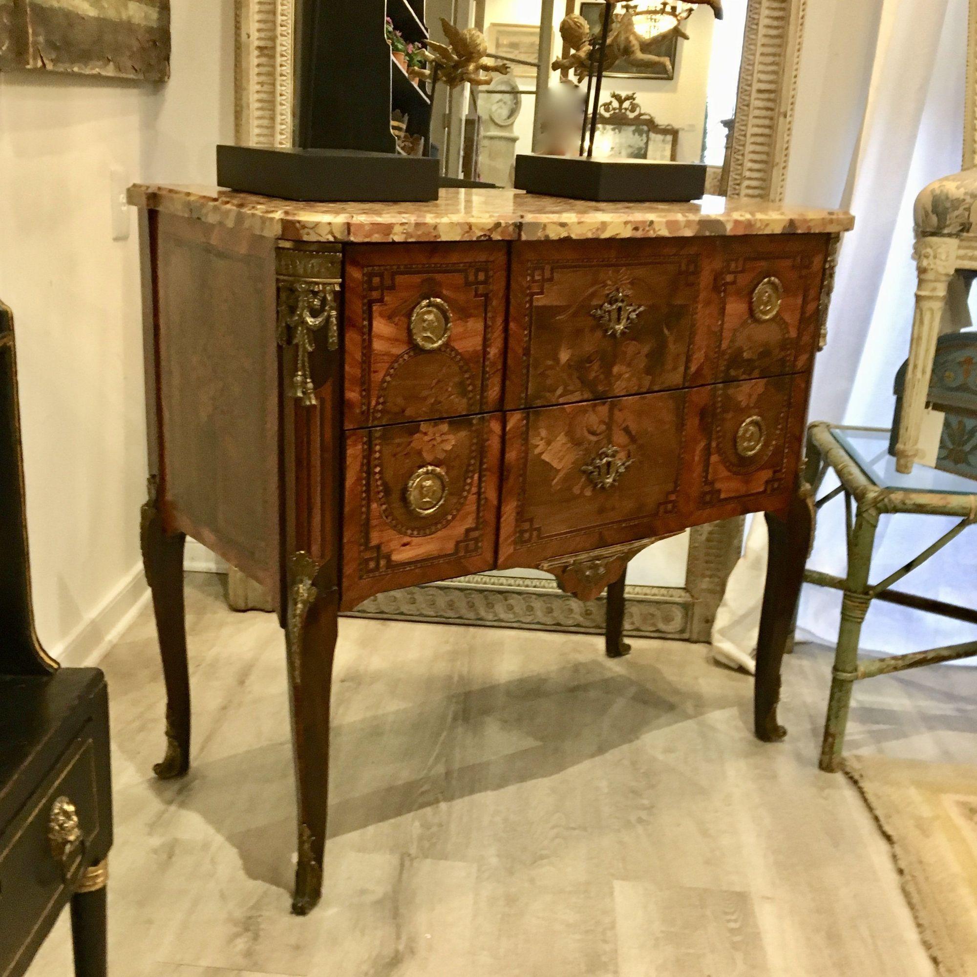 French Louis XVI Two-Drawer Commode Signed Francois Rubestuck, circa 1765