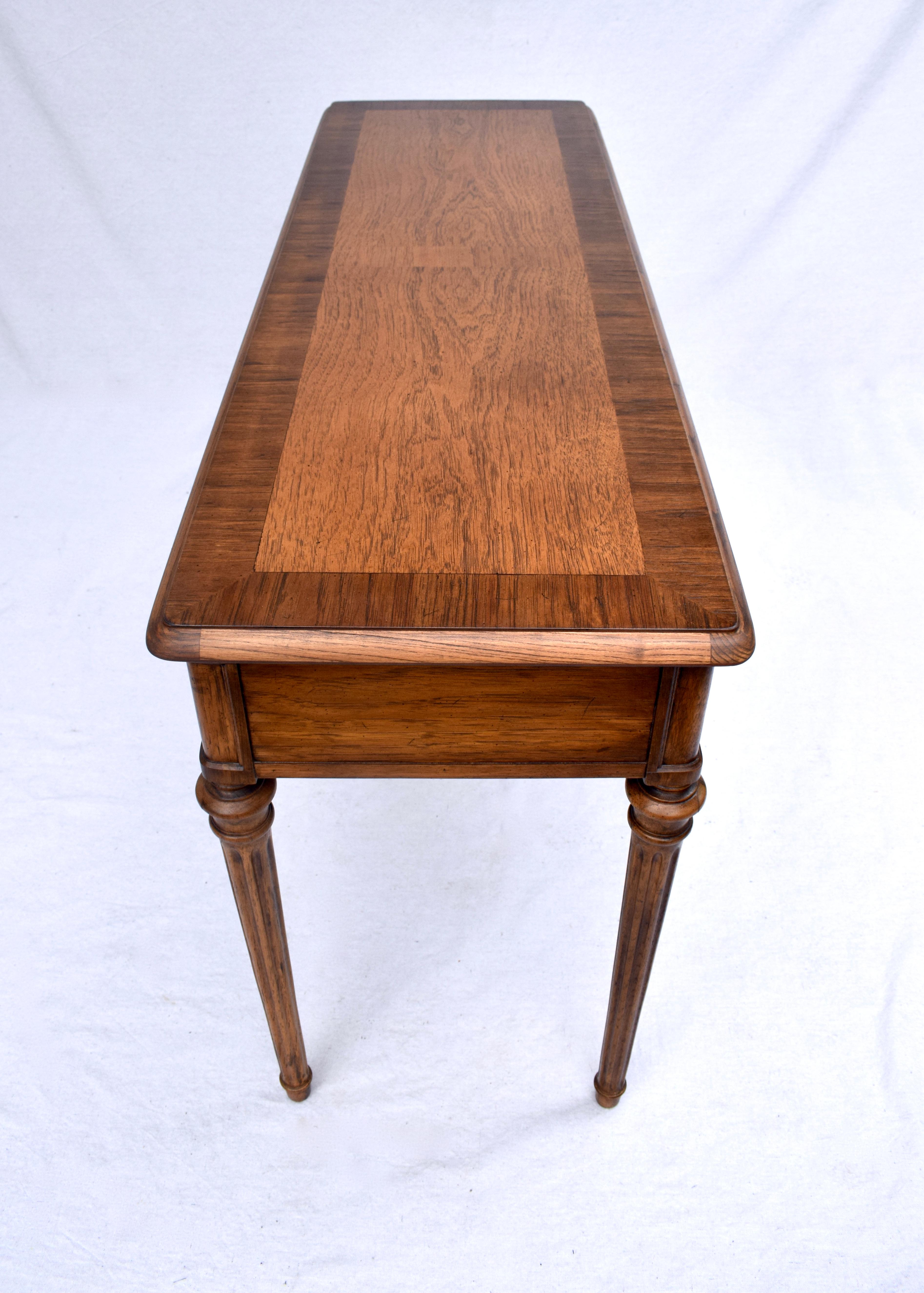 Brass Louis XVI Two Drawer Console by Henredon