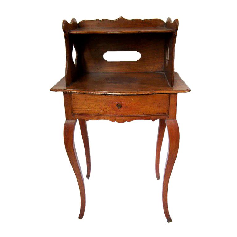 Louis XVI Two Tier Cherrywood Side Table French 18th Century For Sale