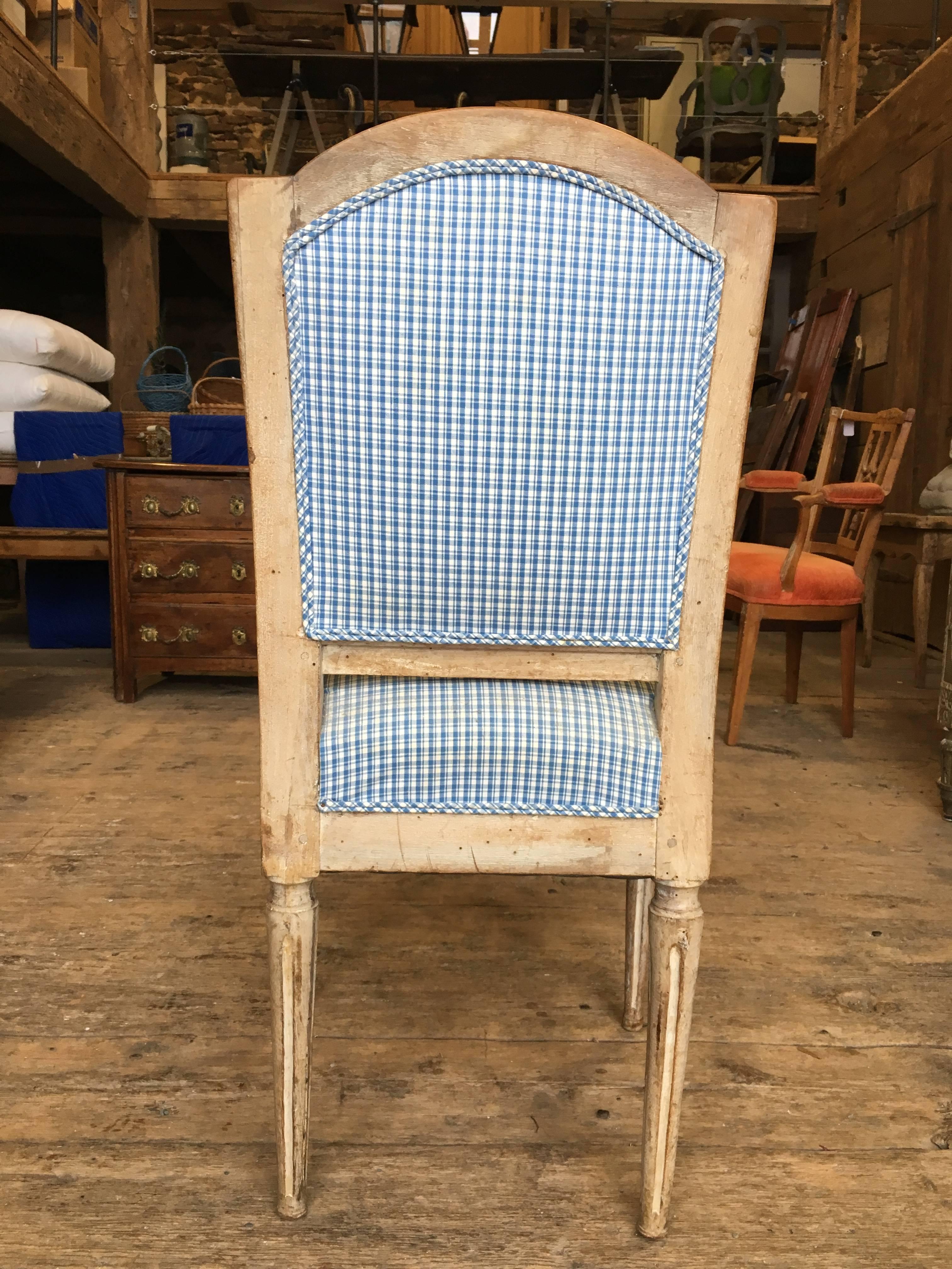 18th Century Louis XVI Upholstered Side Chair