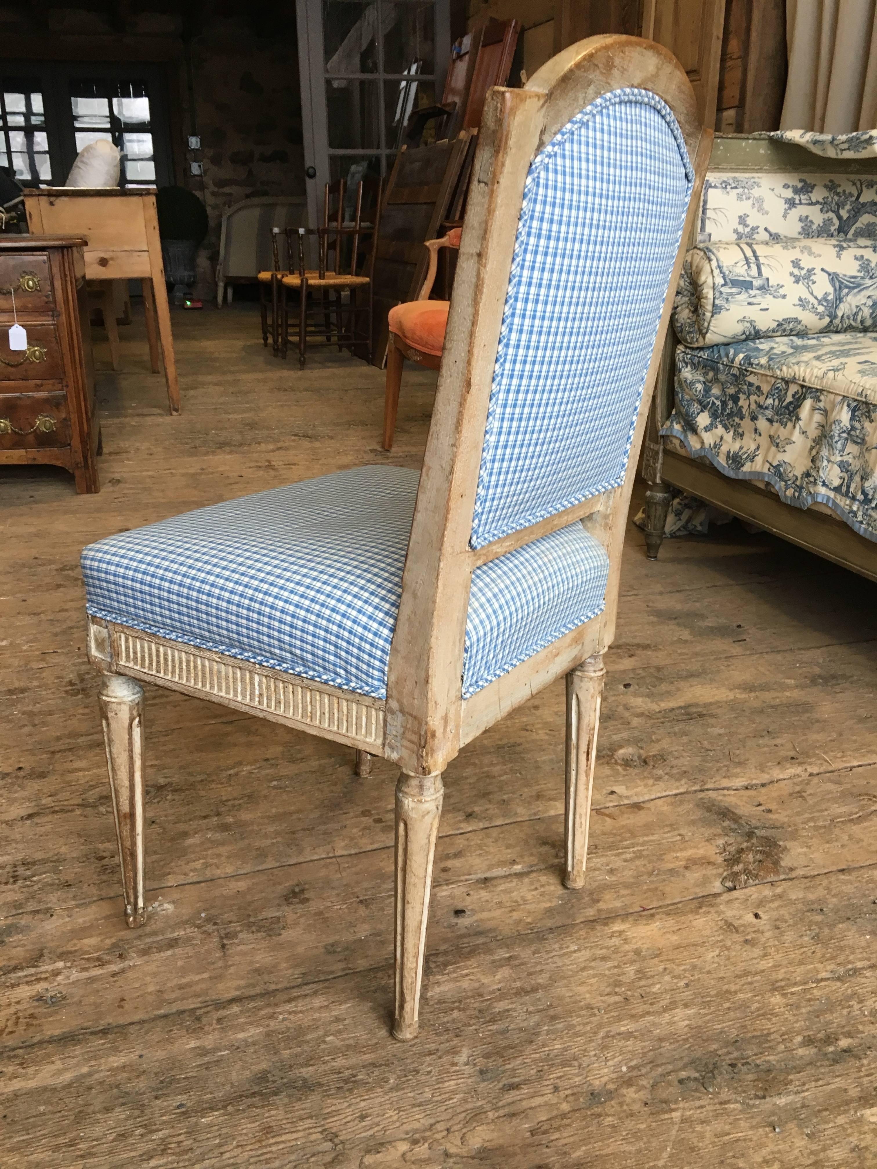 Beech Louis XVI Upholstered Side Chair