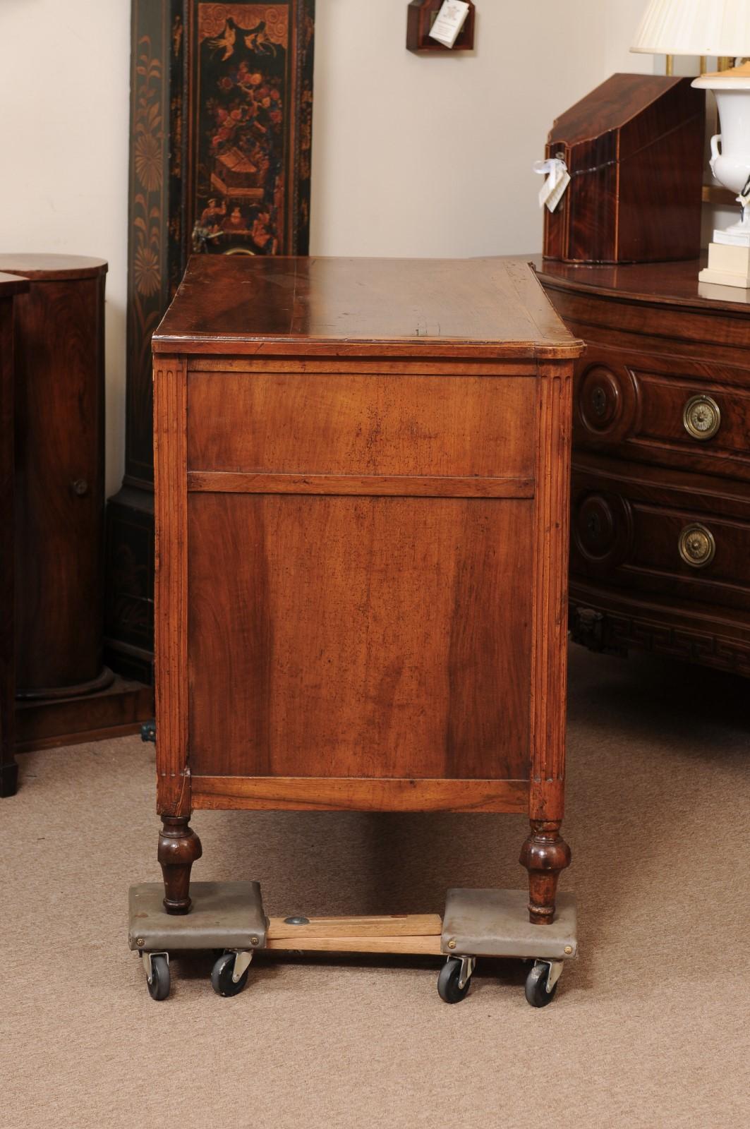 Louis XVI Walnut 3 Drawer Commode, France ca. 1790 For Sale 2