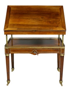 Louis XVI Walnut Architects Table a La Tronchin