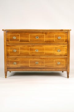 Cómoda Luis XVI de nogal, Francia, hacia 1790