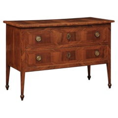 Louis XVI Walnut Commode with 2 Drawers, ca. 1790