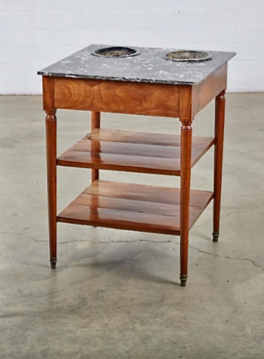 Directoire Louis XVI Walnut Rafraichissoir or Wine Table For Sale