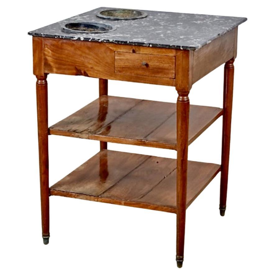 Louis XVI Walnut Rafraichissoir or Wine Table For Sale