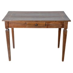 Louis XVI Walnut Table with Inlaid Top , Emilia, Late 18th Century