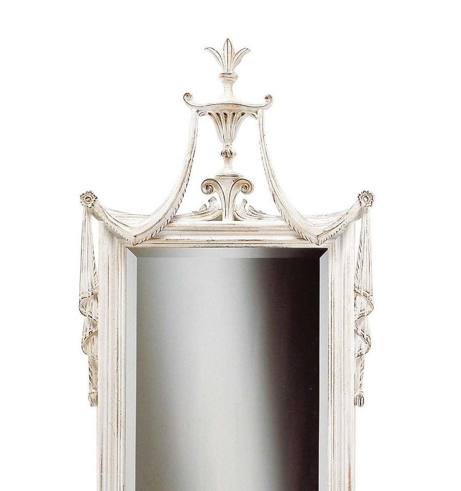 Louis XVI white wall mirror by Spini Firenze.