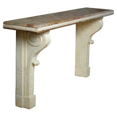 Louis XVIII Sarrancolin and Statuary Marble Console Table
