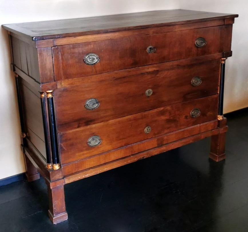 Français Commode française restaurée de style Louis XVIII