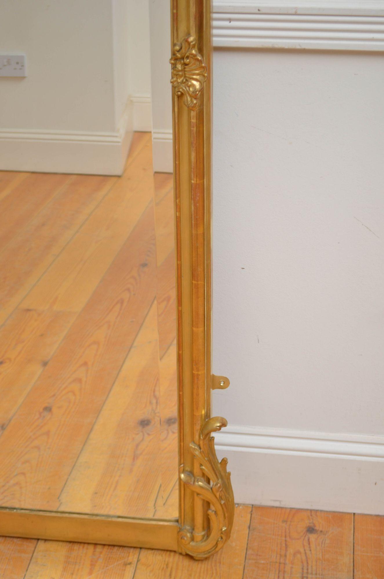 Miroir français ancien de style Louis XVe, H185 cm en vente 5