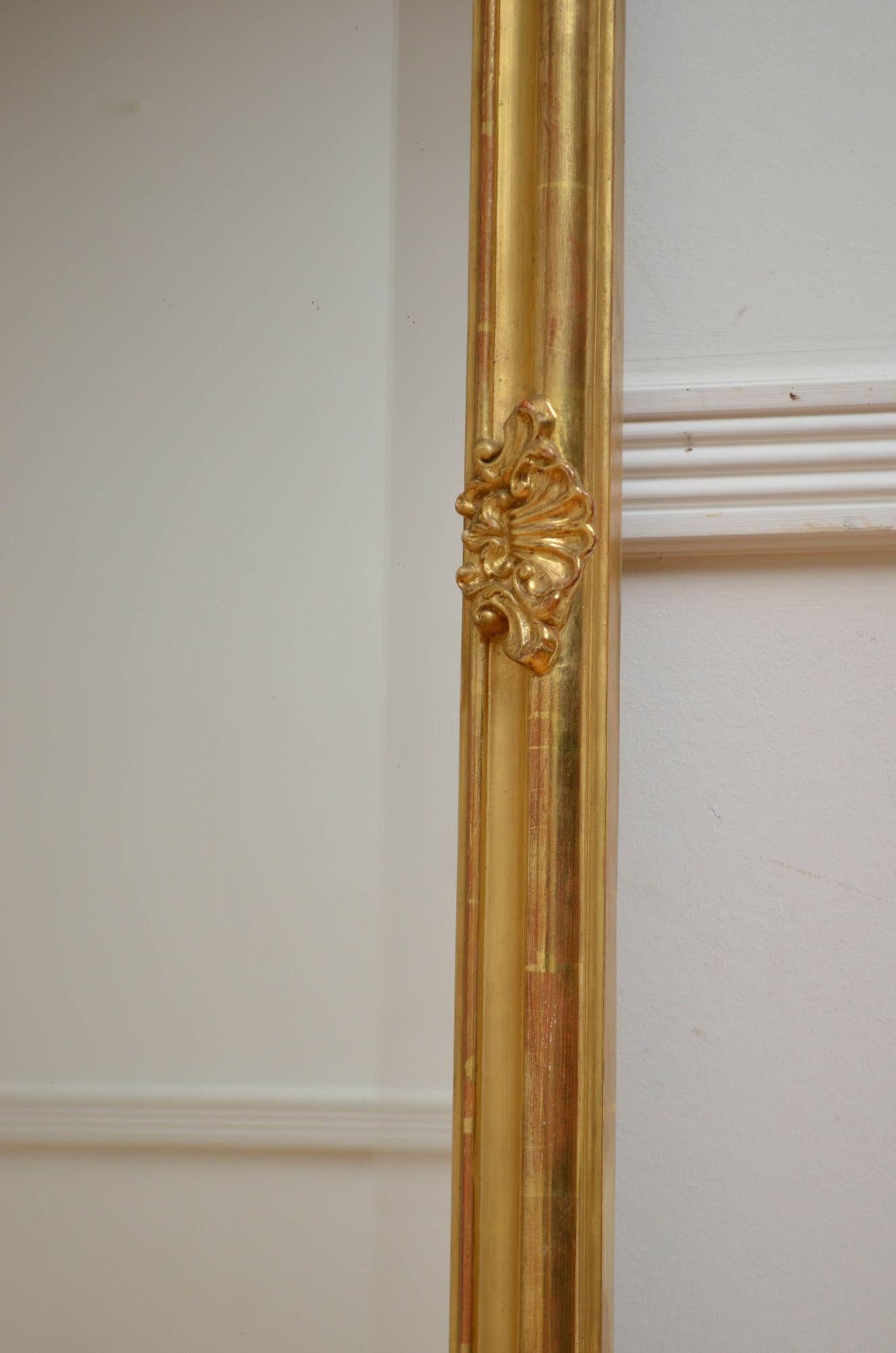 Miroir français ancien de style Louis XVe, H185 cm en vente 6