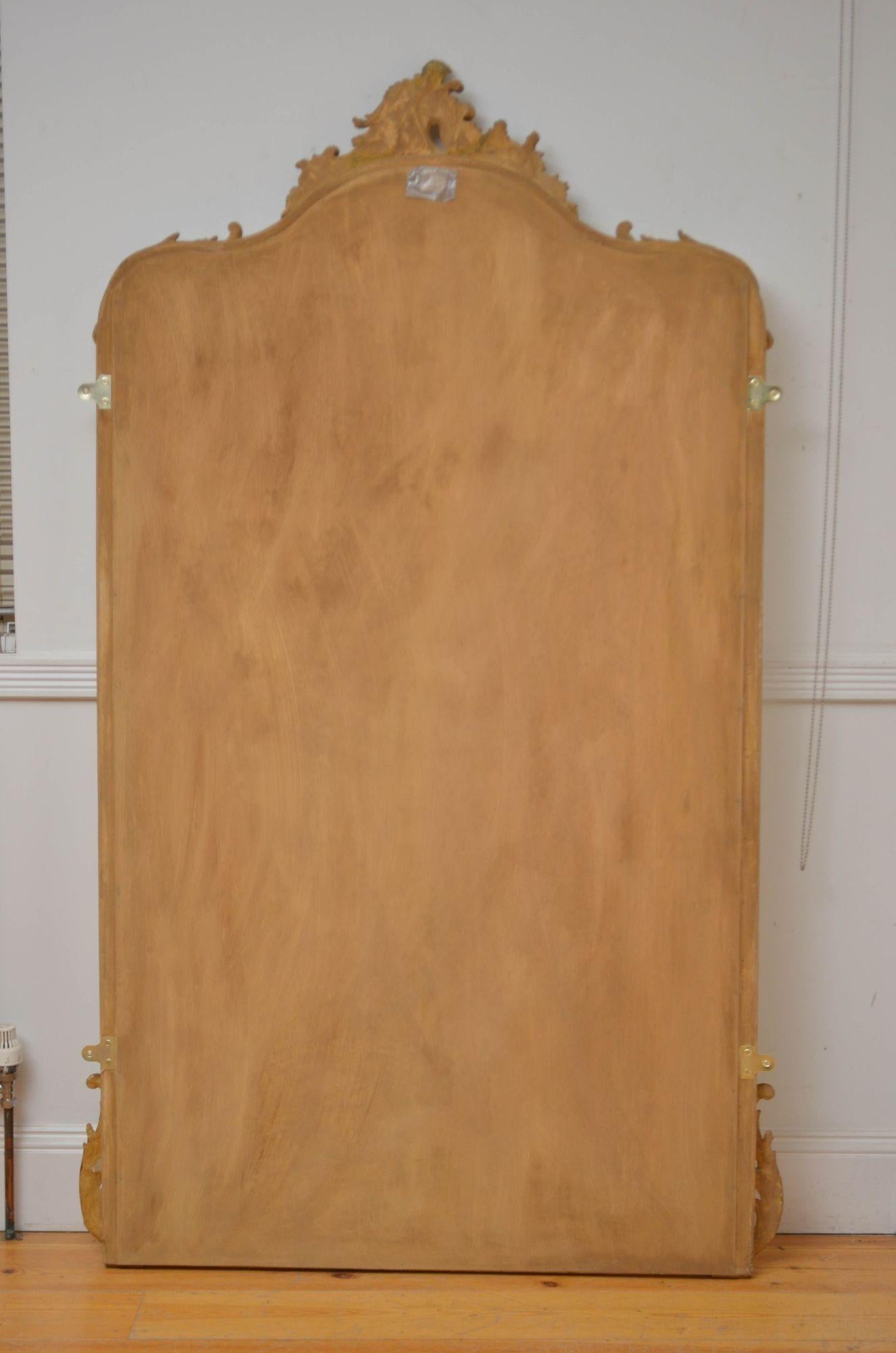Miroir français ancien de style Louis XVe, H185 cm en vente 9