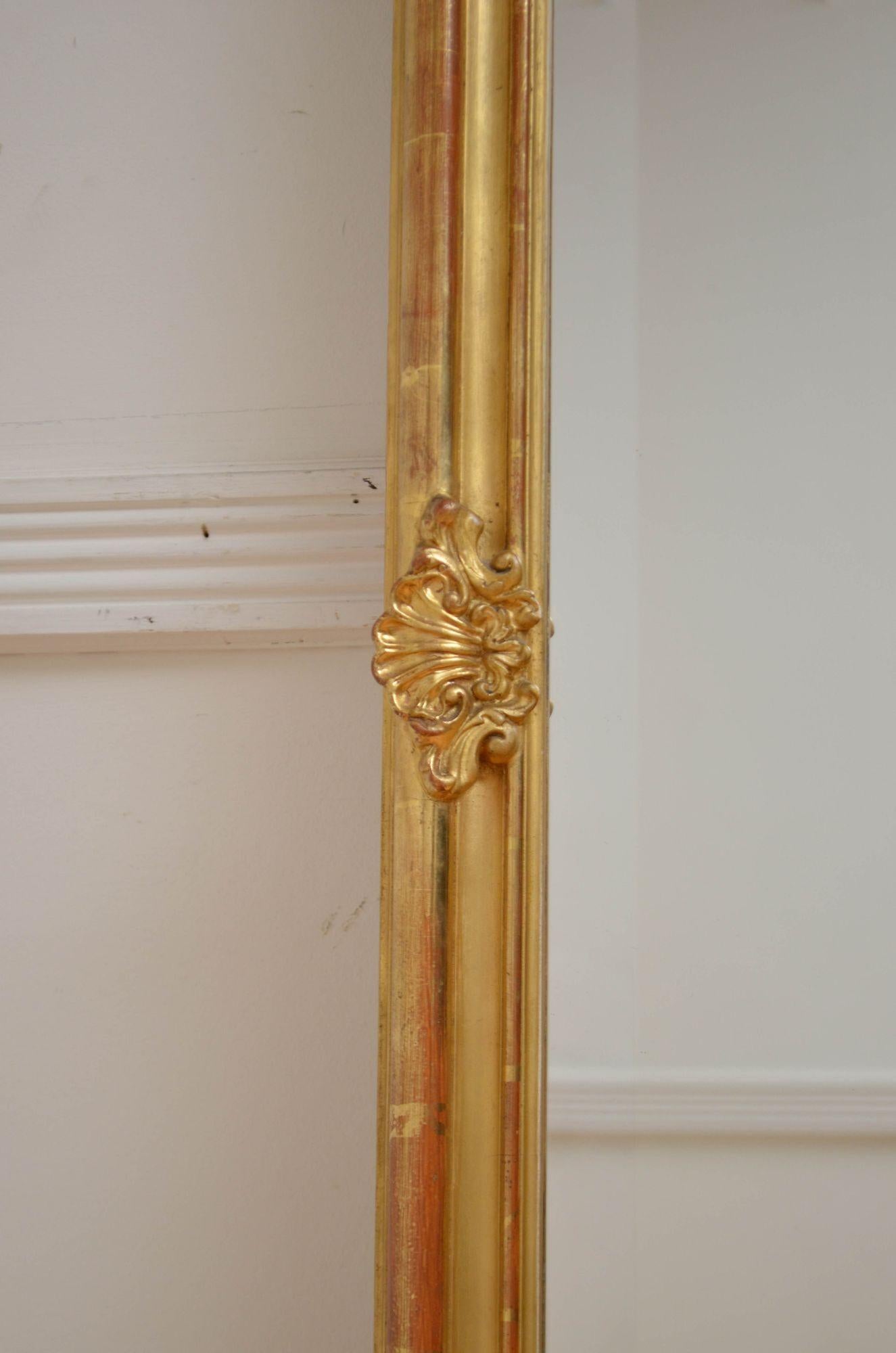 XIXe siècle Miroir français ancien de style Louis XVe, H185 cm en vente