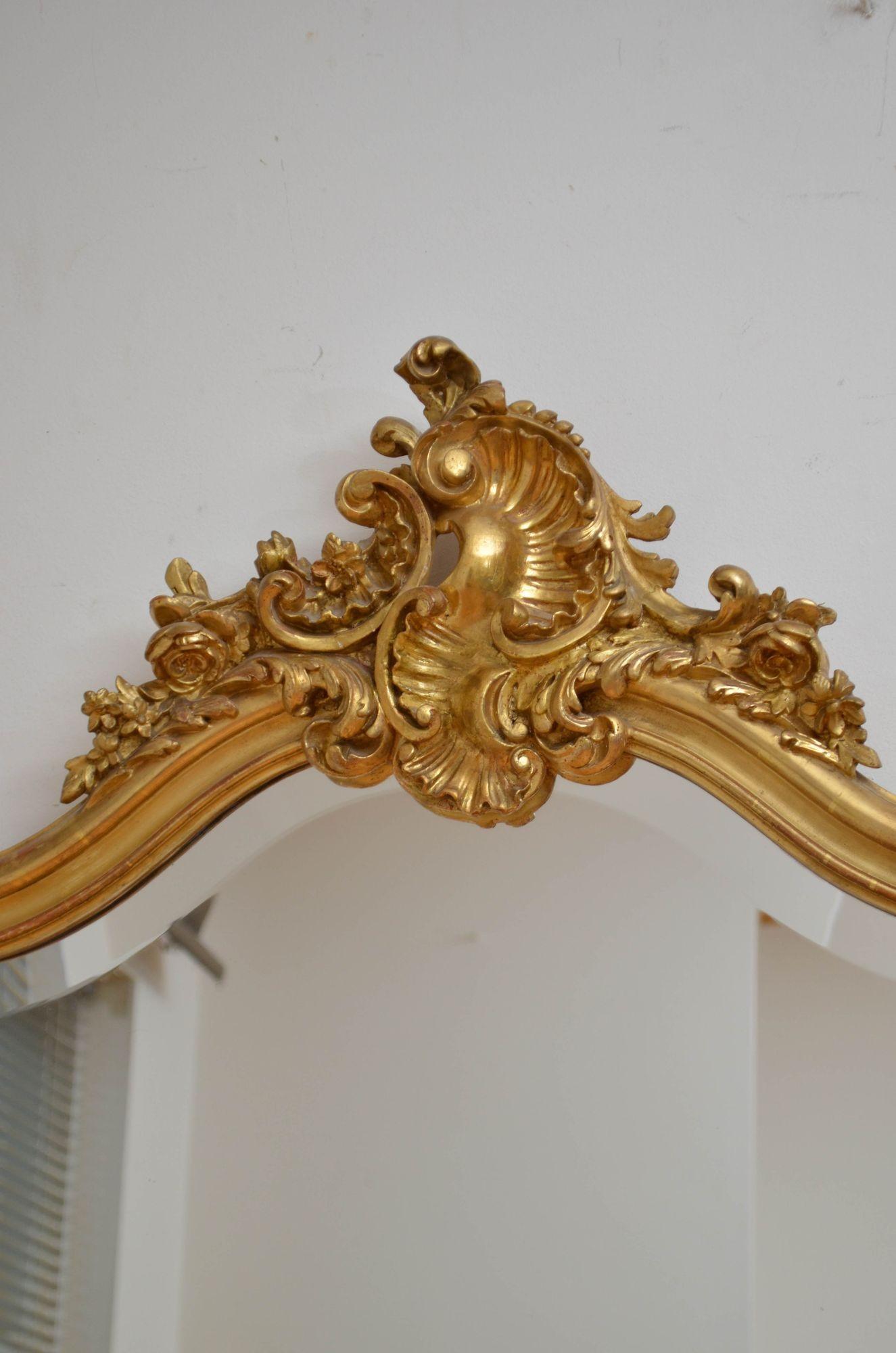 Miroir français ancien de style Louis XVe, H185 cm en vente 1