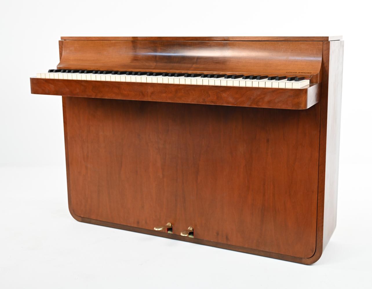 Pianette danoise en acajou du milieu du siècle de Louis Zwicki, vers les années 1960 4
