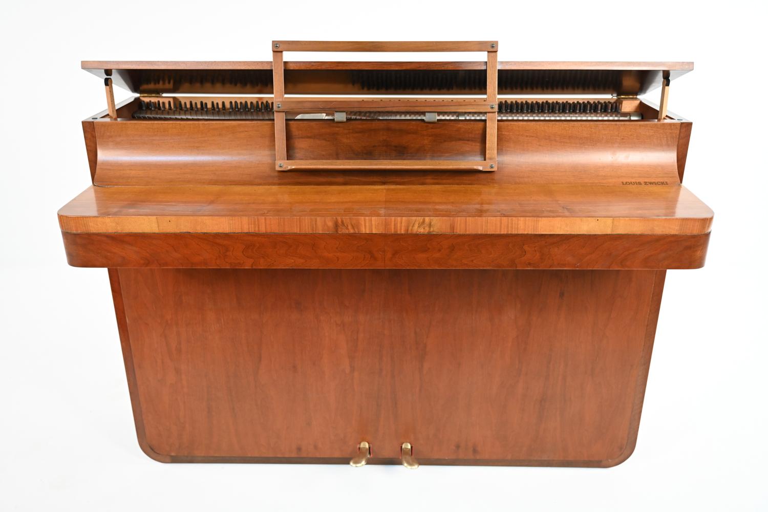 Danois Pianette danoise en acajou du milieu du siècle de Louis Zwicki, vers les années 1960