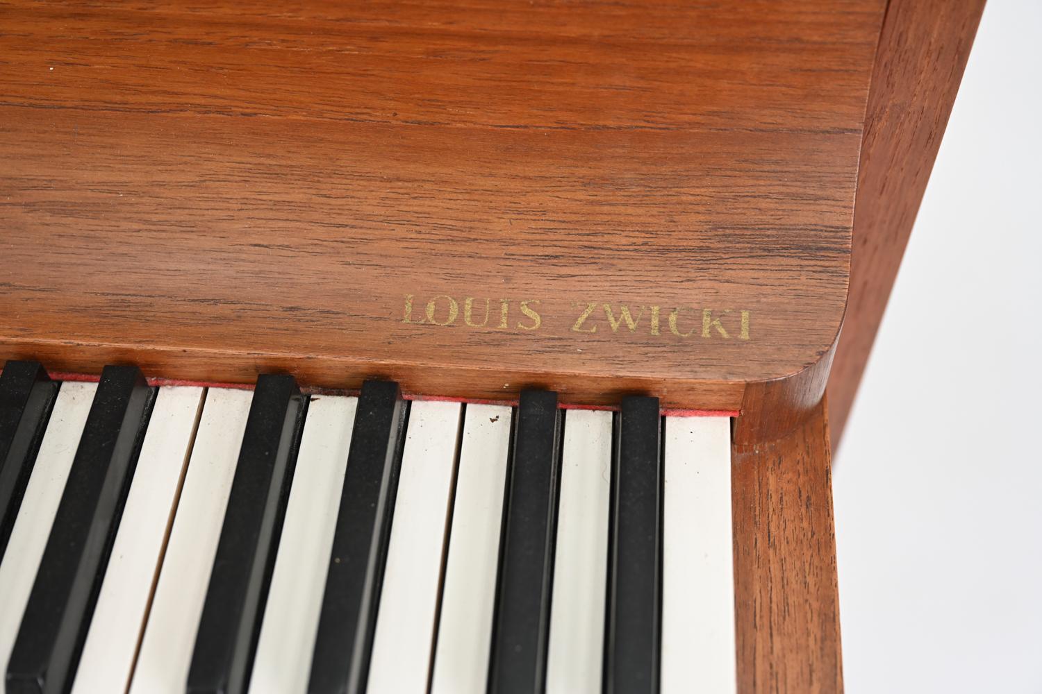 Louis Zwicki Danish Mid-Century Teak Pianette 7