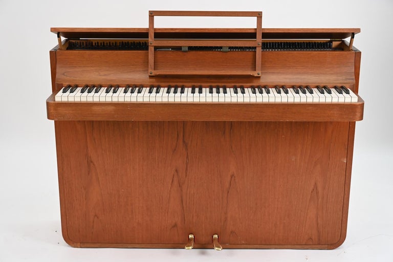 Louis Zwicki Danish Mid-Century Teak Pianette For Sale at 1stDibs