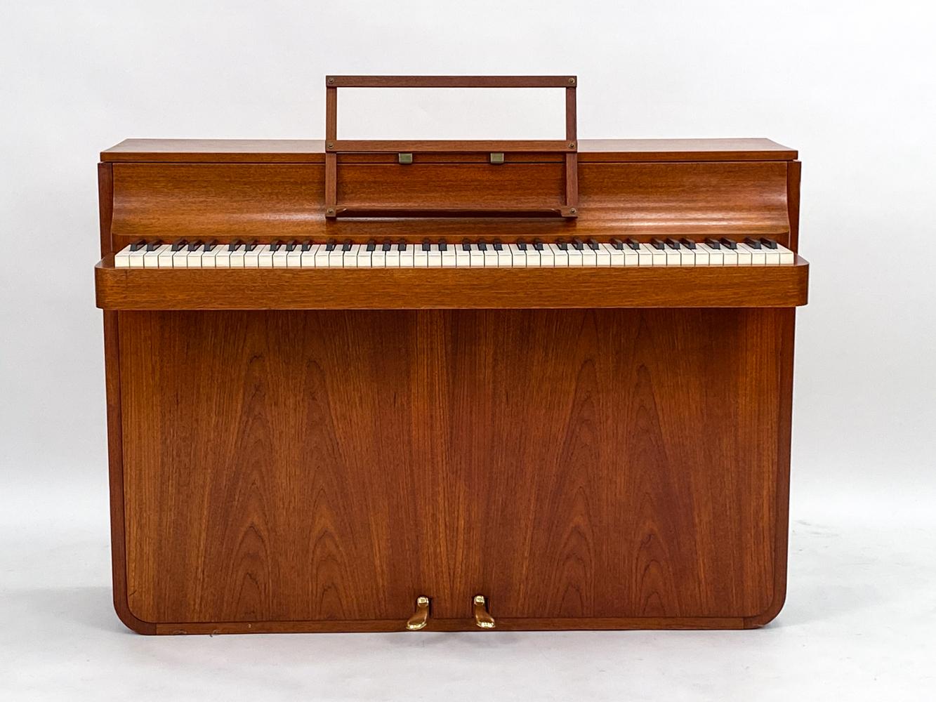 Louis Zwicki Dänisches Teakholz-Klavier aus der Jahrhundertmitte (Moderne der Mitte des Jahrhunderts)