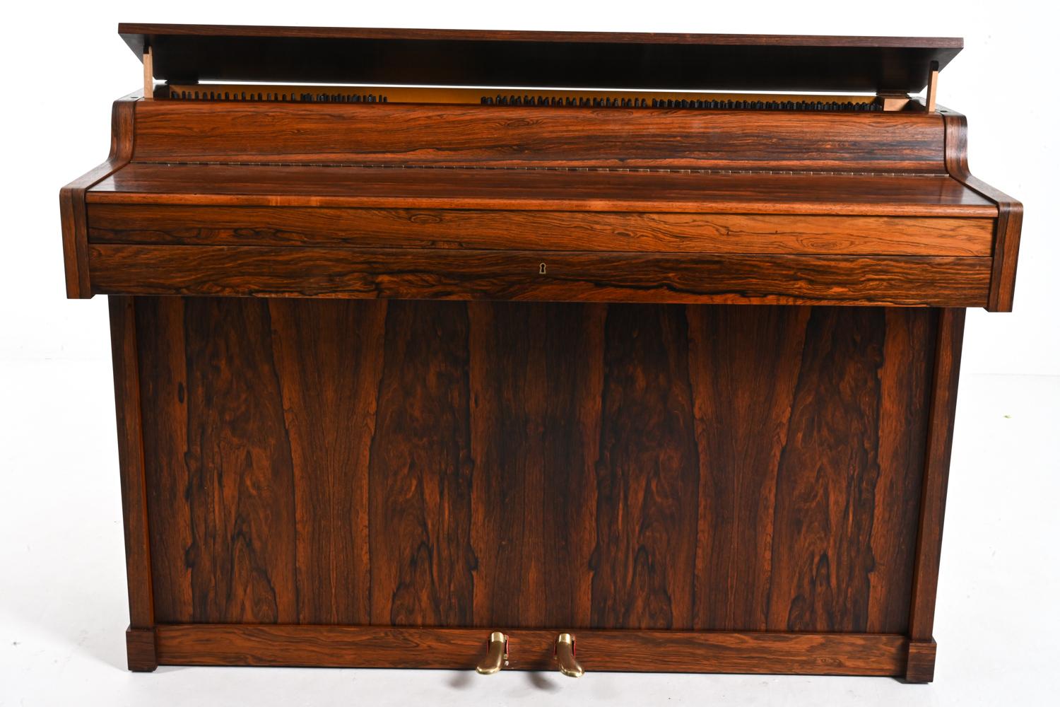 Louis Zwicki Danish Rosewood Pianette, c. 1960's For Sale 1