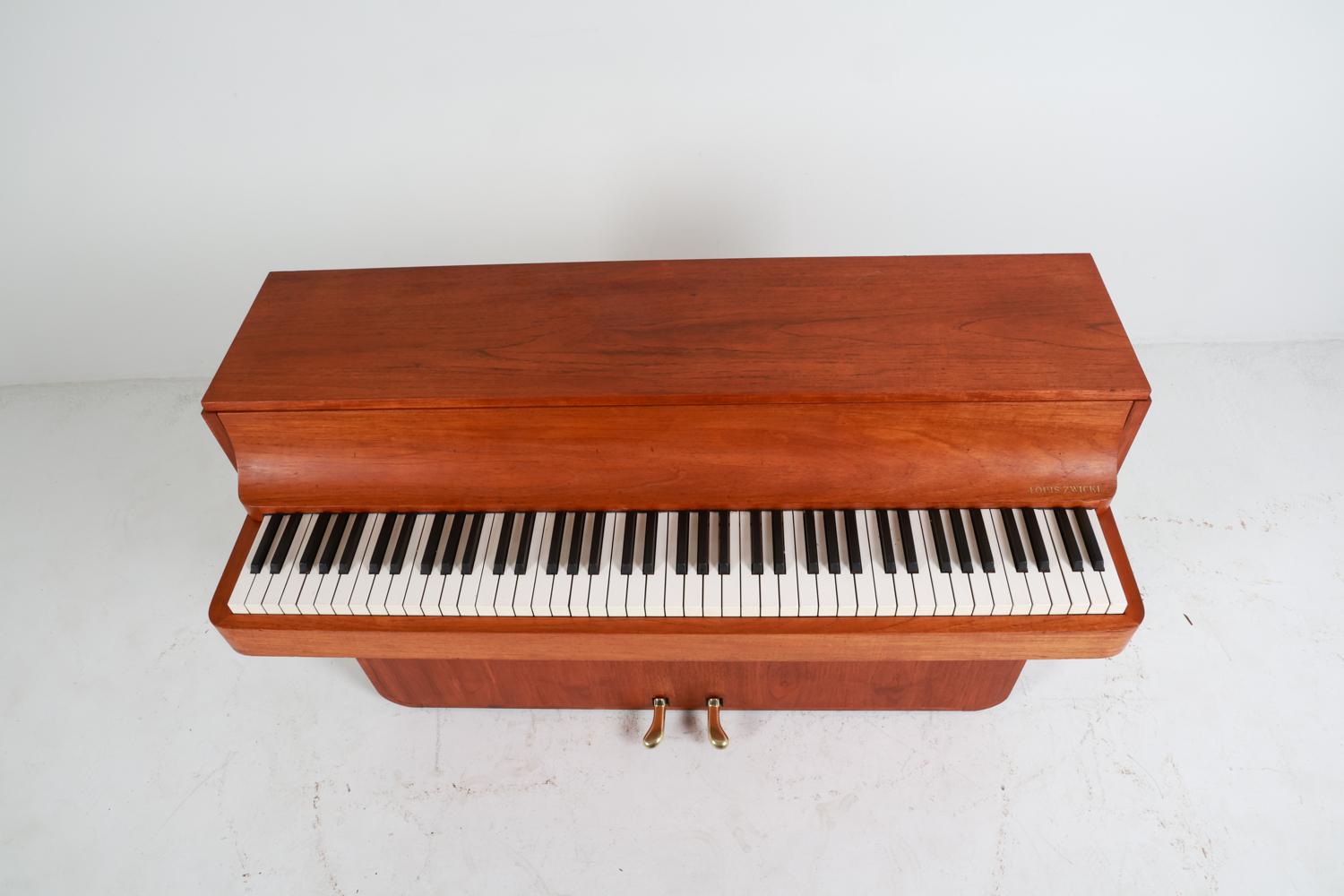 Dänische Pianette aus Teakholz von Louis Zwicki, ca. 1960er Jahre im Angebot 2