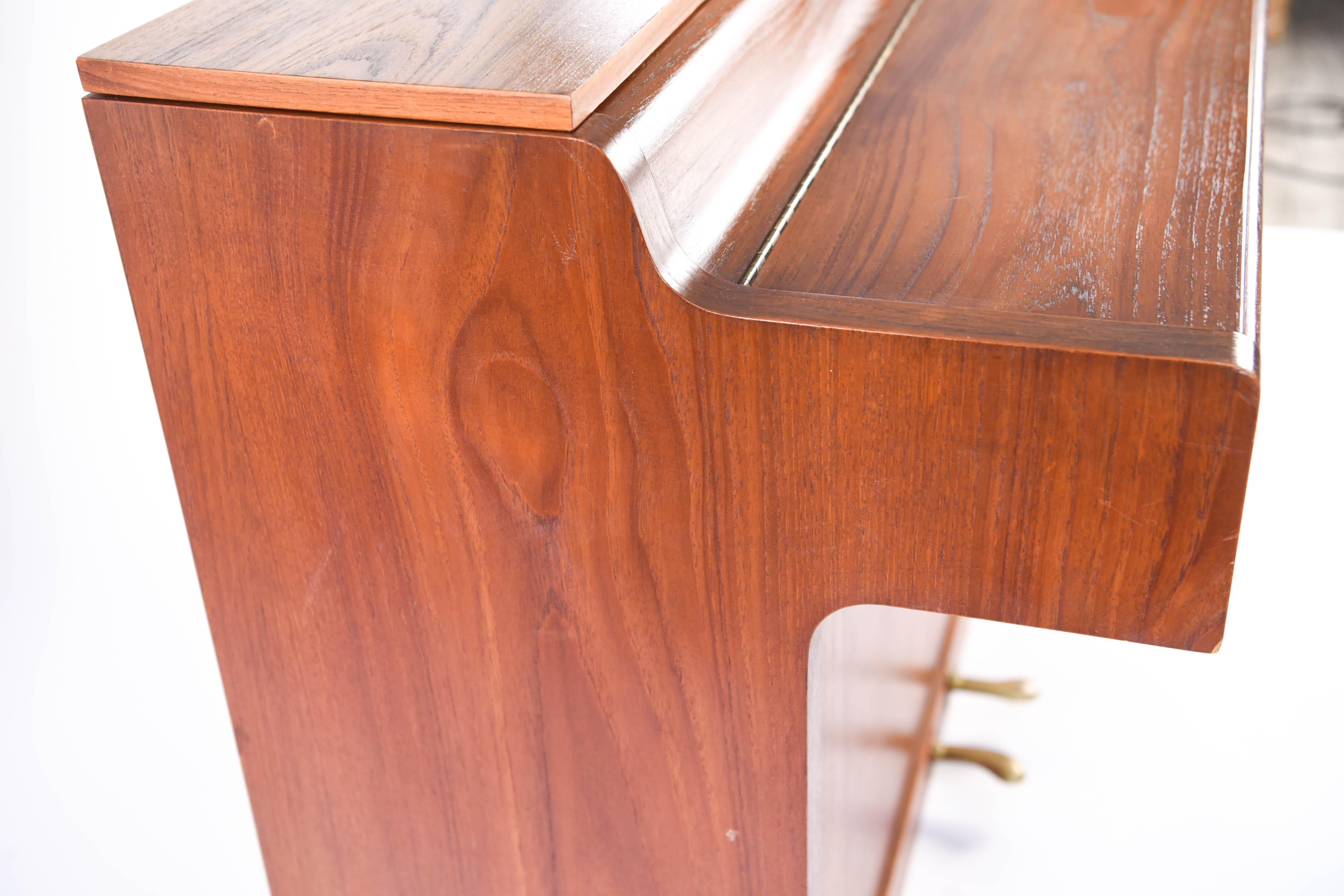 Louis Zwicki Midcentury Danish Teak Pianette 1