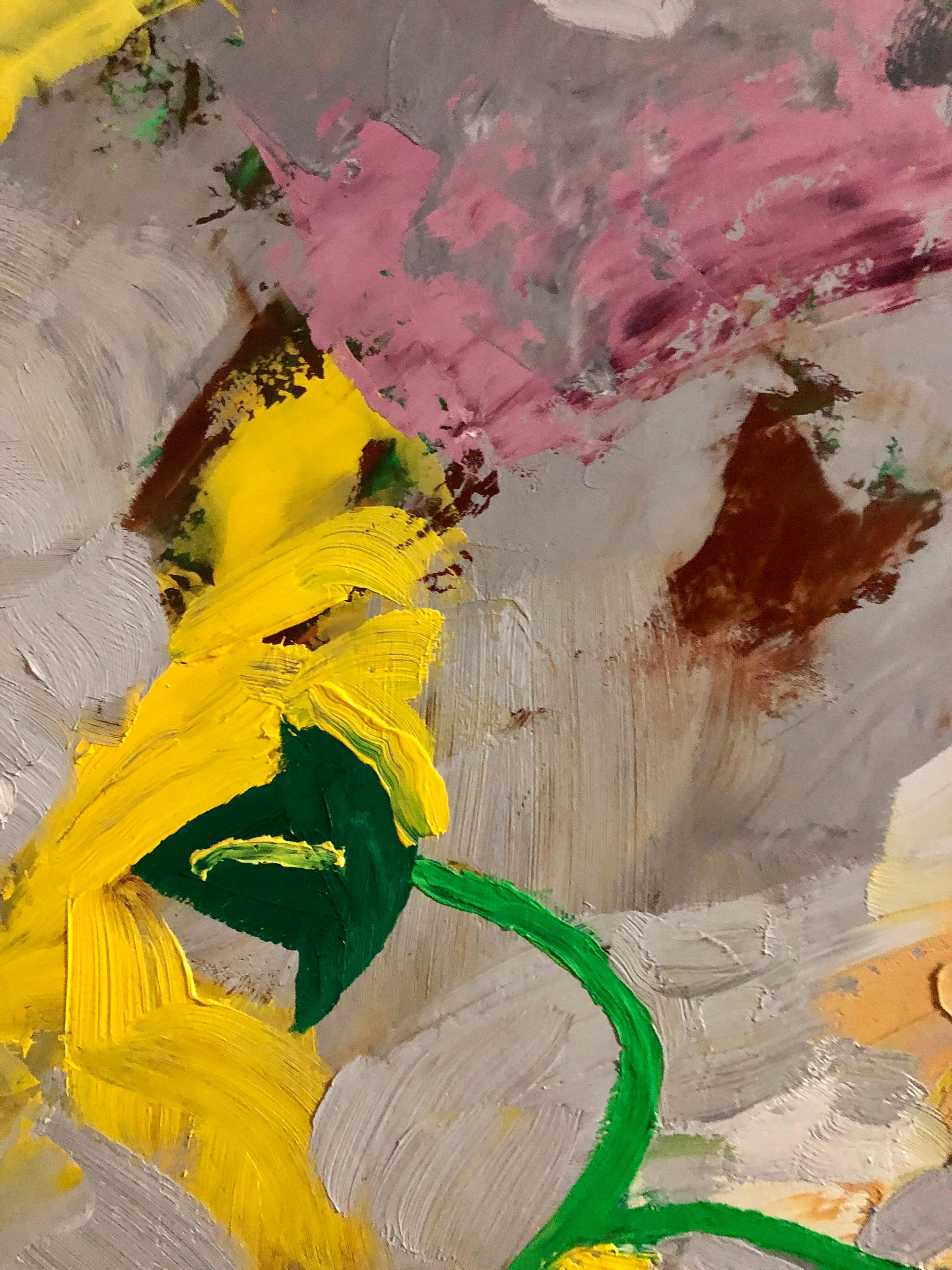Pintura al óleo grande Louisa Chase Jardín floral abstracto Neoexpresionista en venta 10