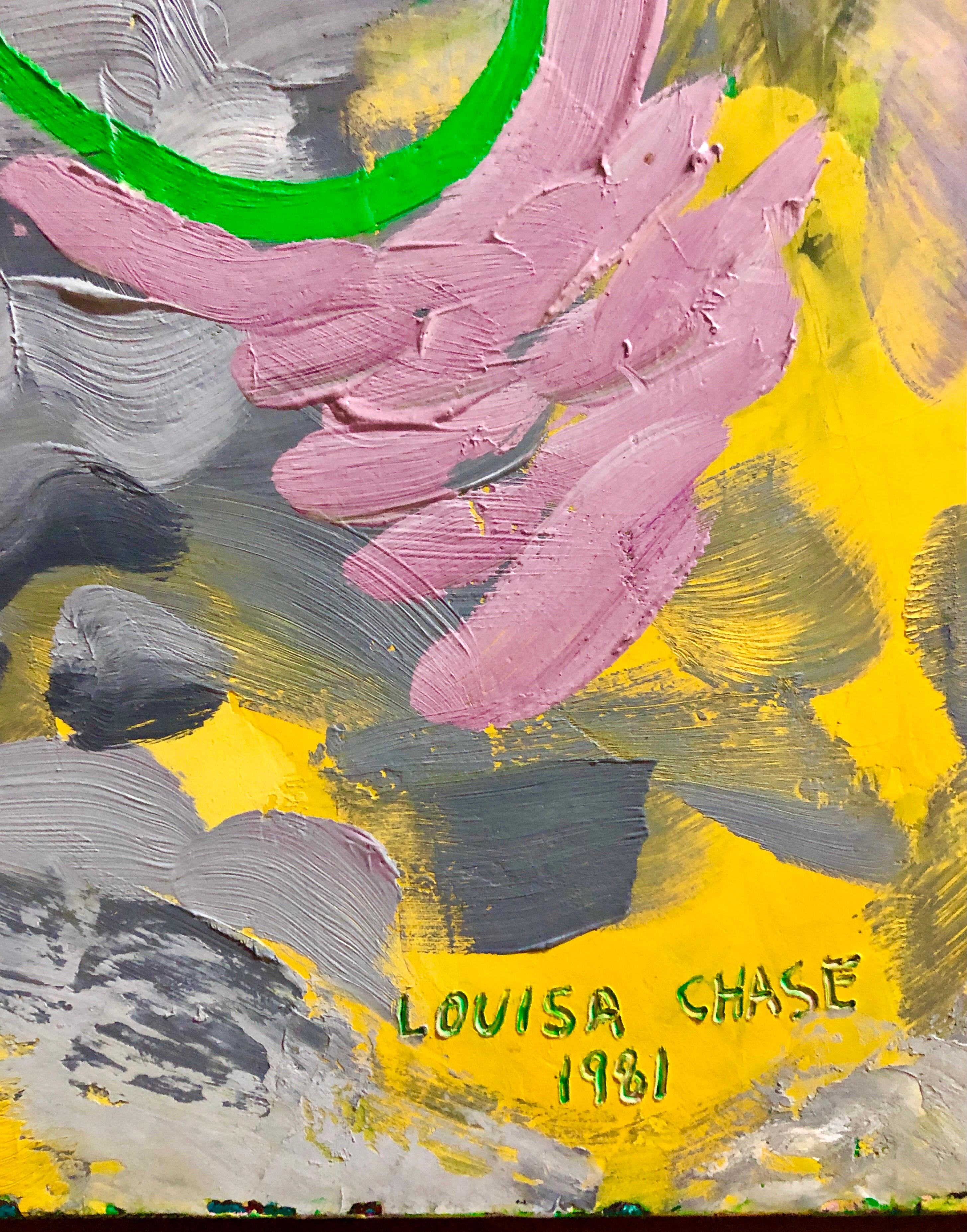 Pintura al óleo grande Louisa Chase Jardín floral abstracto Neoexpresionista en venta 2