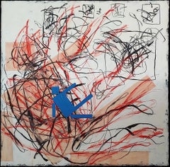 Icaro rosso grande su tela