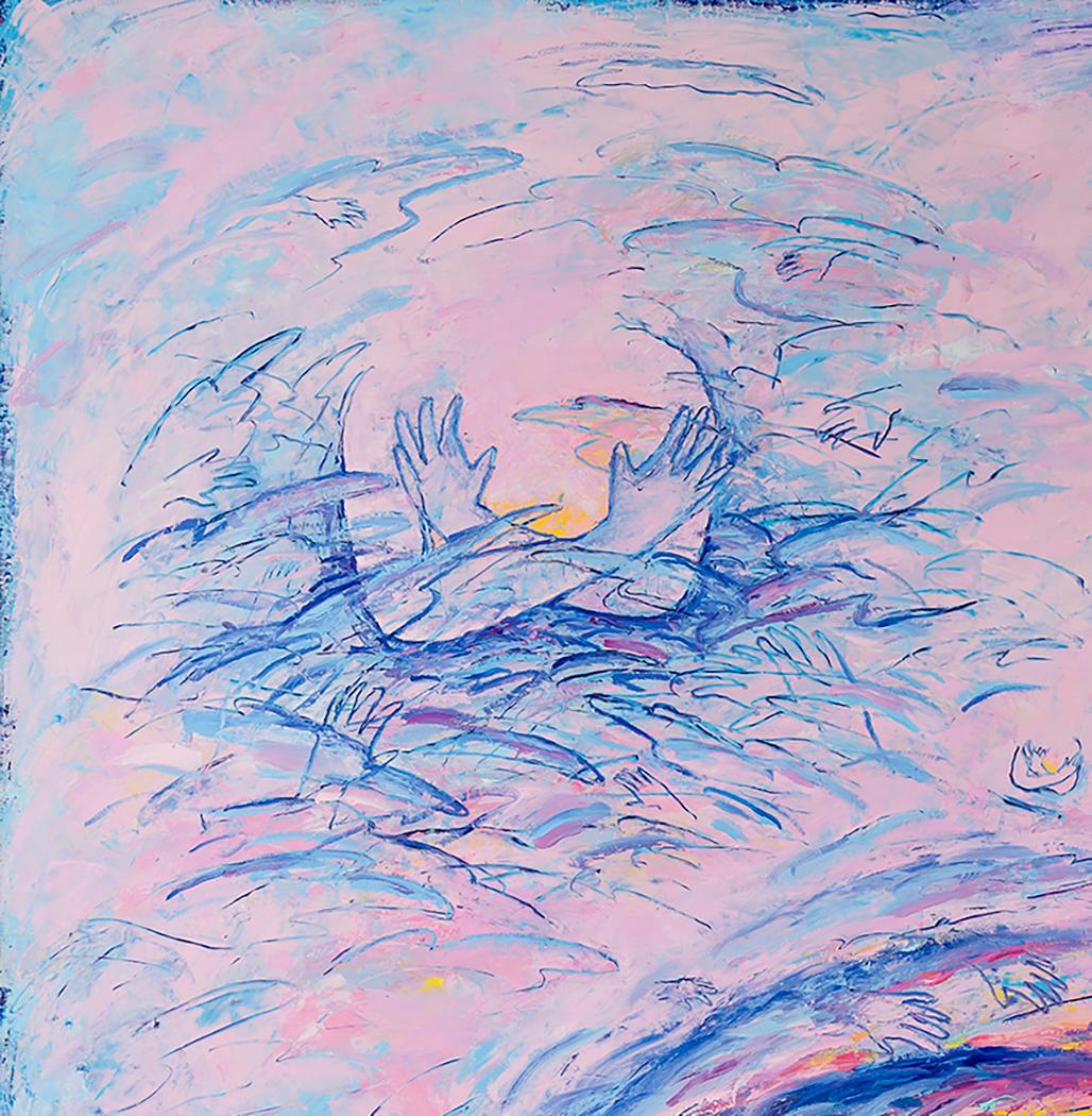 Sonnenuntergang Grip  – Painting von Louisa Chase