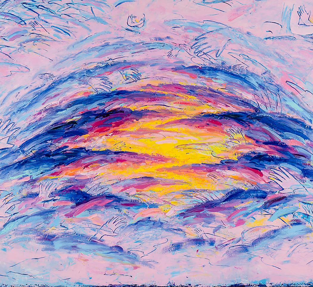 Poignée du coucher du soleil  - Modernisme américain Painting par Louisa Chase