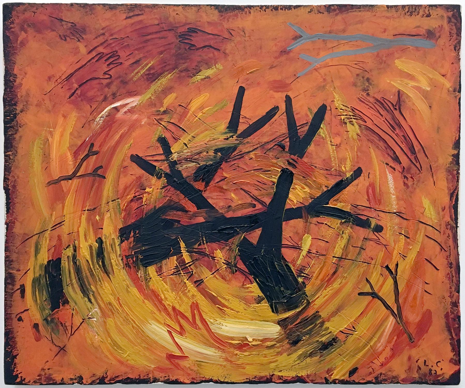 Untitled (Fire Study)  - American Modern Painting by Louisa Chase